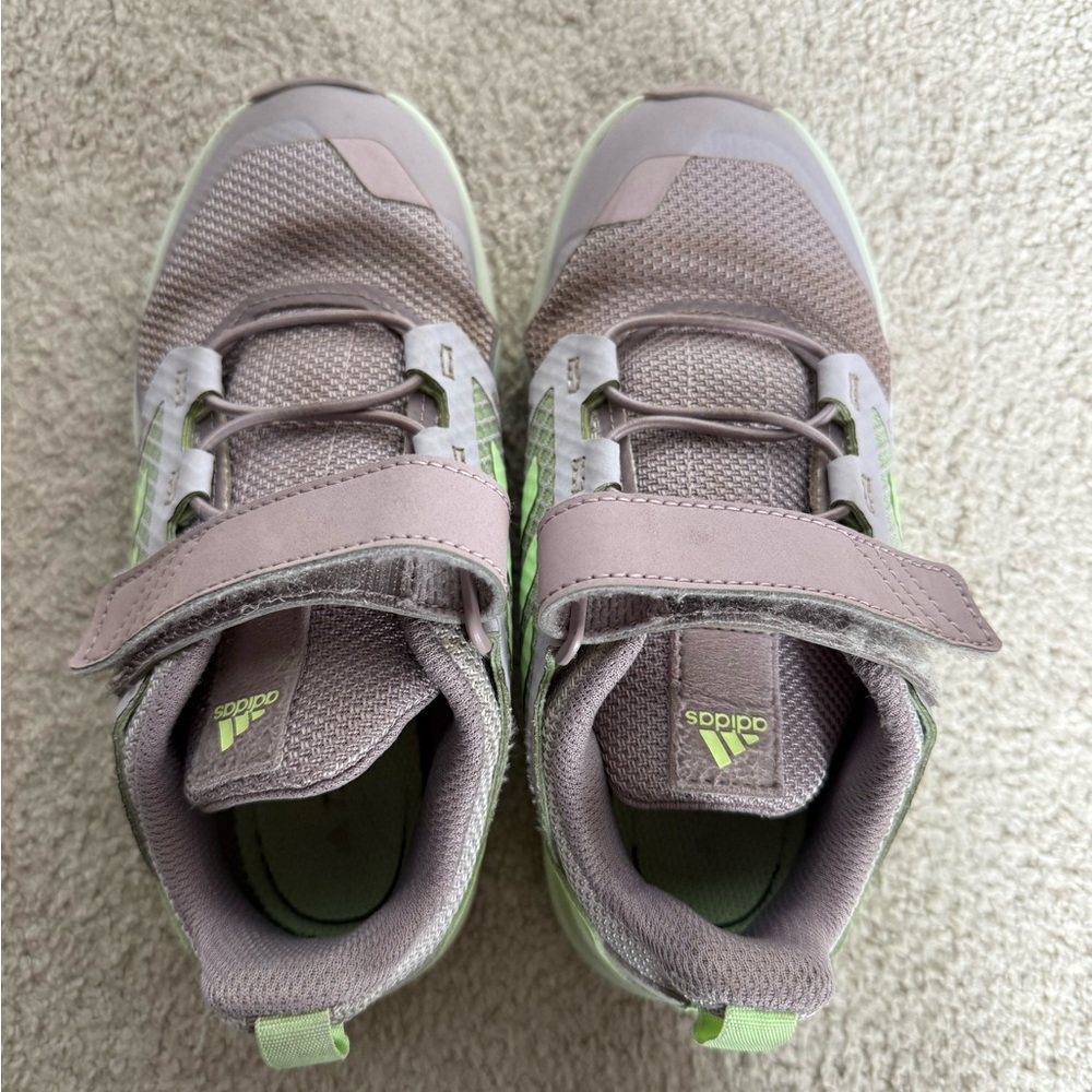 Adidas Kids Shoes - Lavender and neon Green
